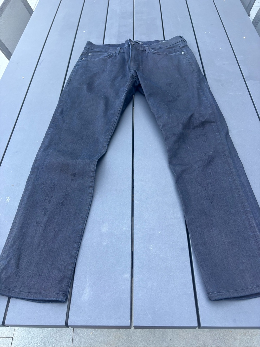 John Varvatos Coated Black Jeans Sz 32 - Rock n Roll style